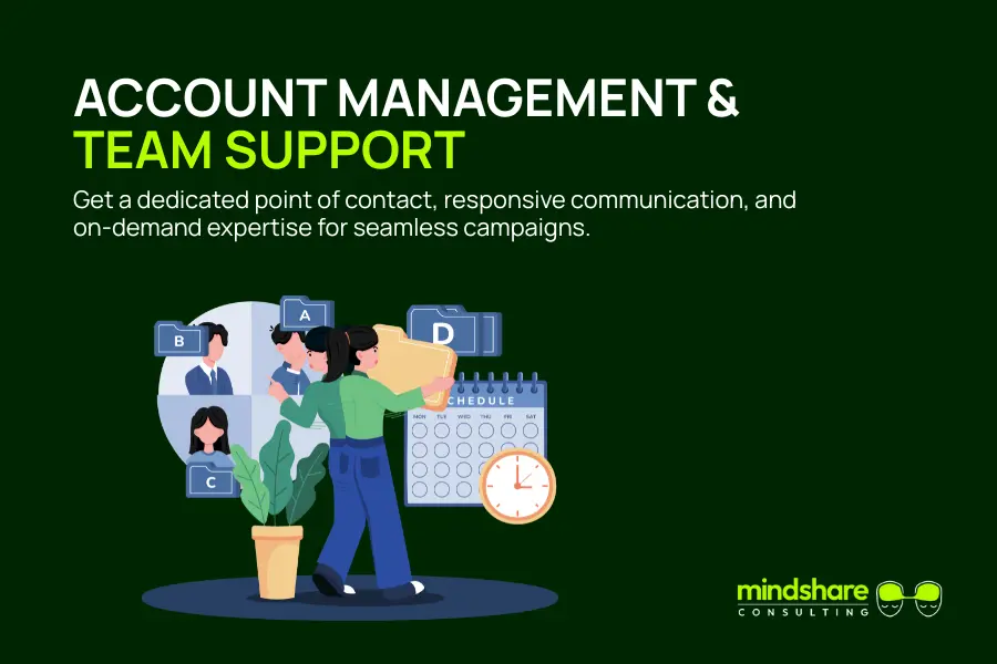 Account Management, Responsive Communication & Team Support