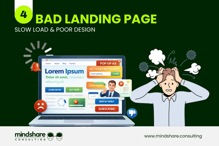 Bad Landing Page For Meta Ads Strategy