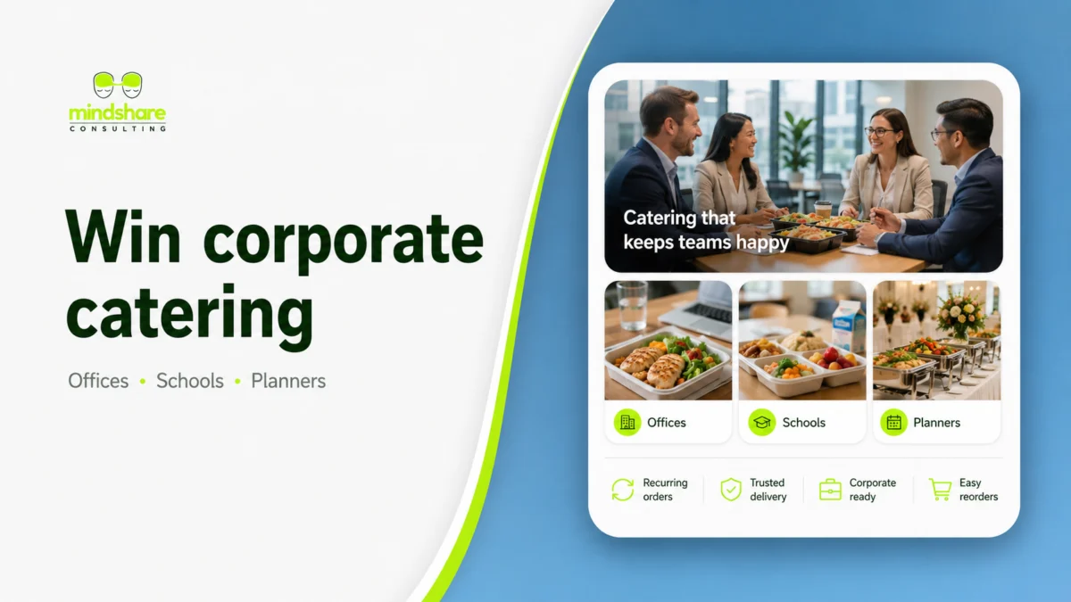 Corporate catering outreach strategy for restaurants and food businesses
