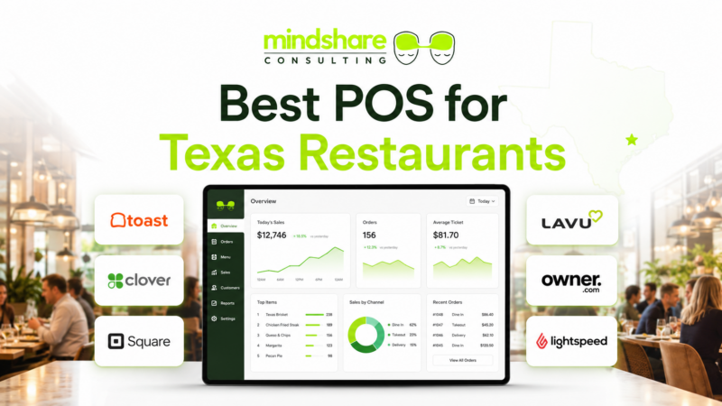 Best POS system for Texas restaurants comparison dashboard