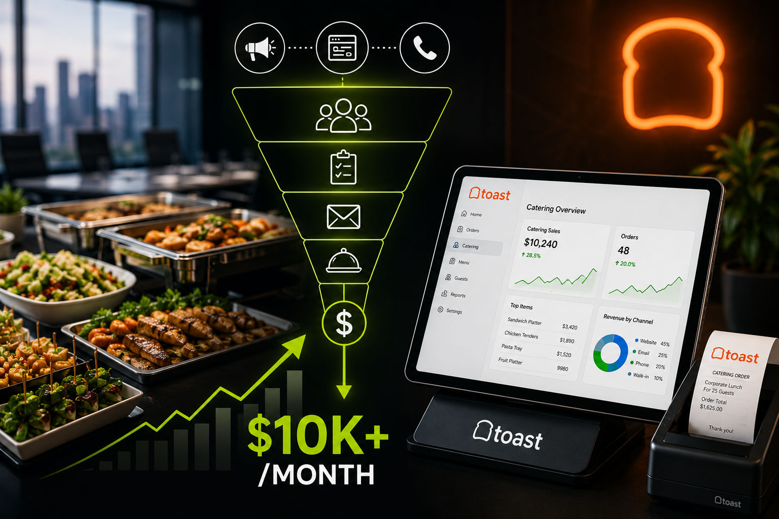 How to Build a $10k/Month Corporate Catering Funnel Using Toast POS
