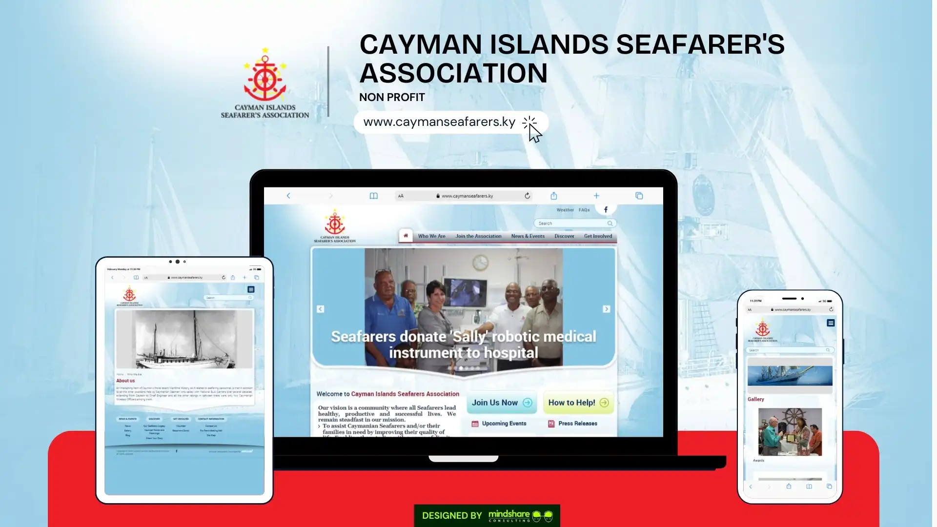 CAYMAN ISLANDS SEAFARER'S ASSOCIATION website development project by Mindshare Consulting Inc