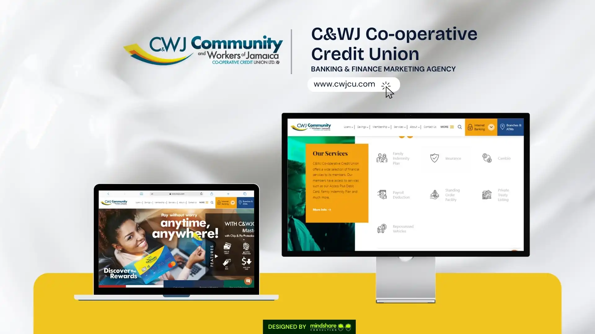 C&WJ Co-operative Credit Union website development project by Mindshare Consulting Inc