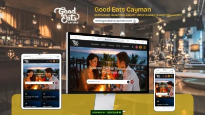 Good Eats Cayman website development project by Mindshare Consulting Inc