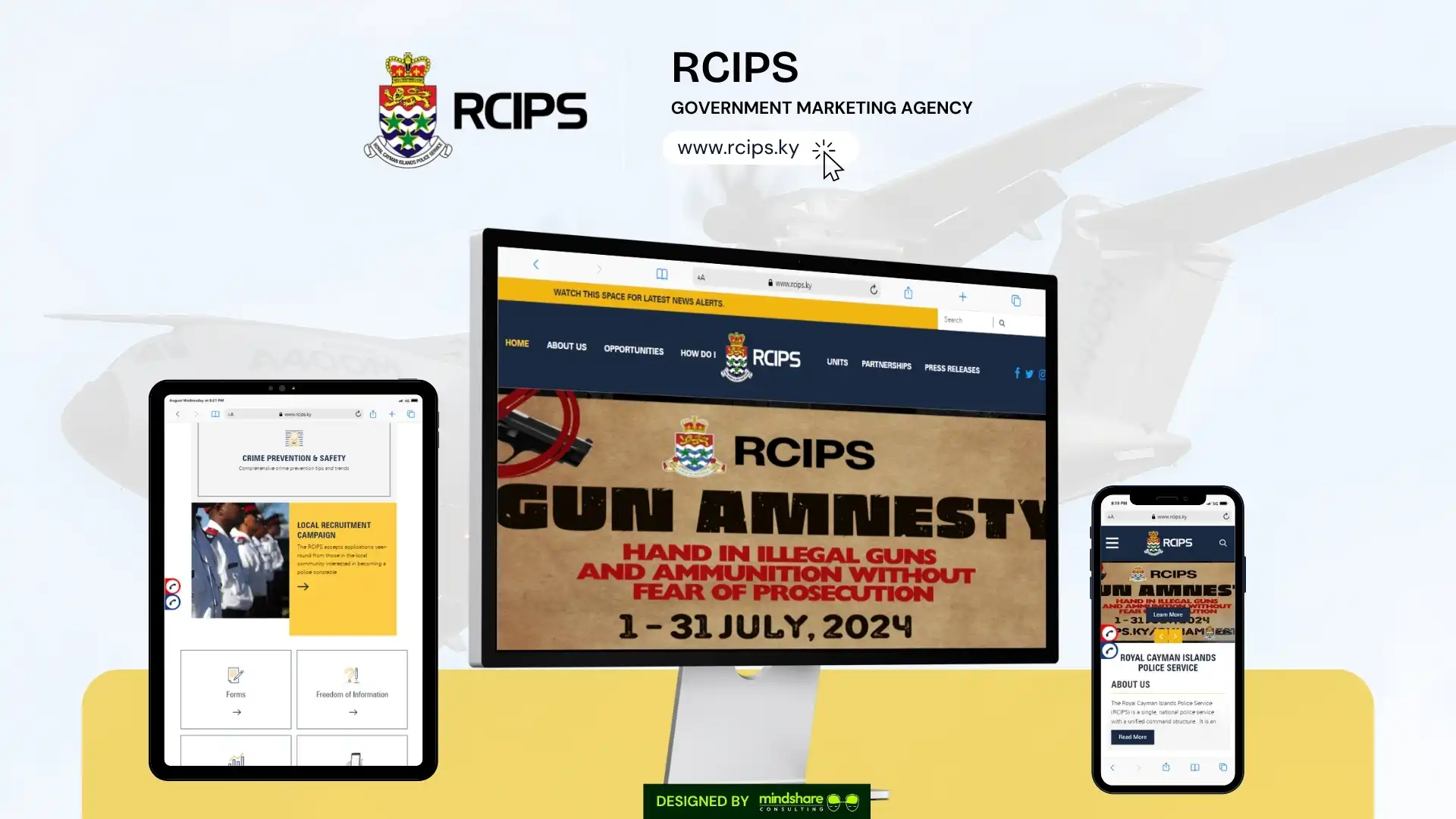 RCIPS website development project by Mindshare Consulting Inc