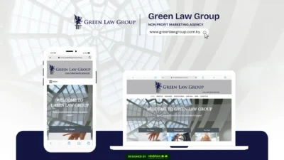 Green Law Group website development project by Mindshare Consulting Inc