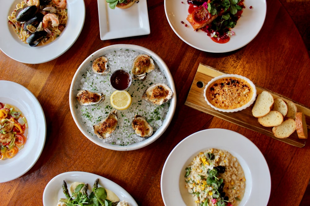 Lavu Analytics and Reporting for Restaurants 27 a wooden table topped with plates of food