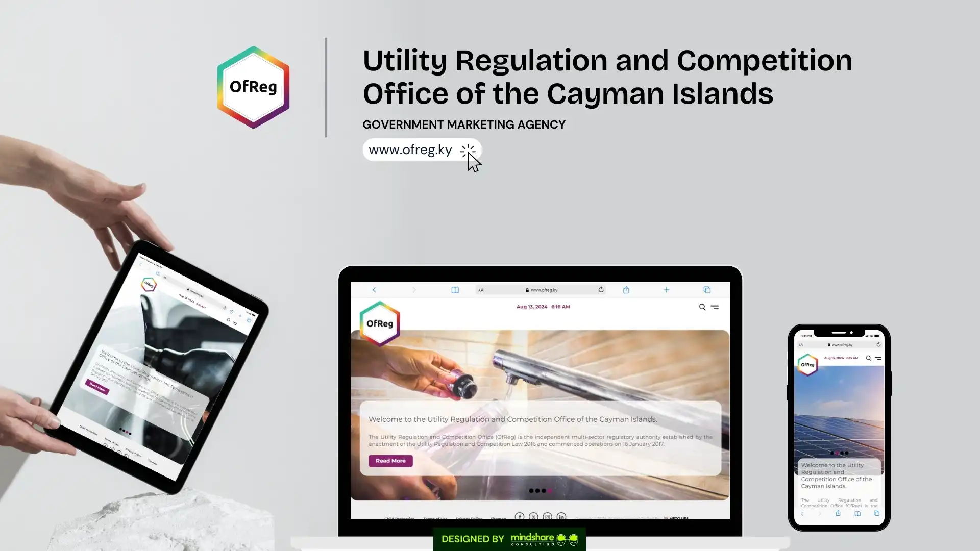 OfReg Cayman website development by Mindshare Consulting Inc