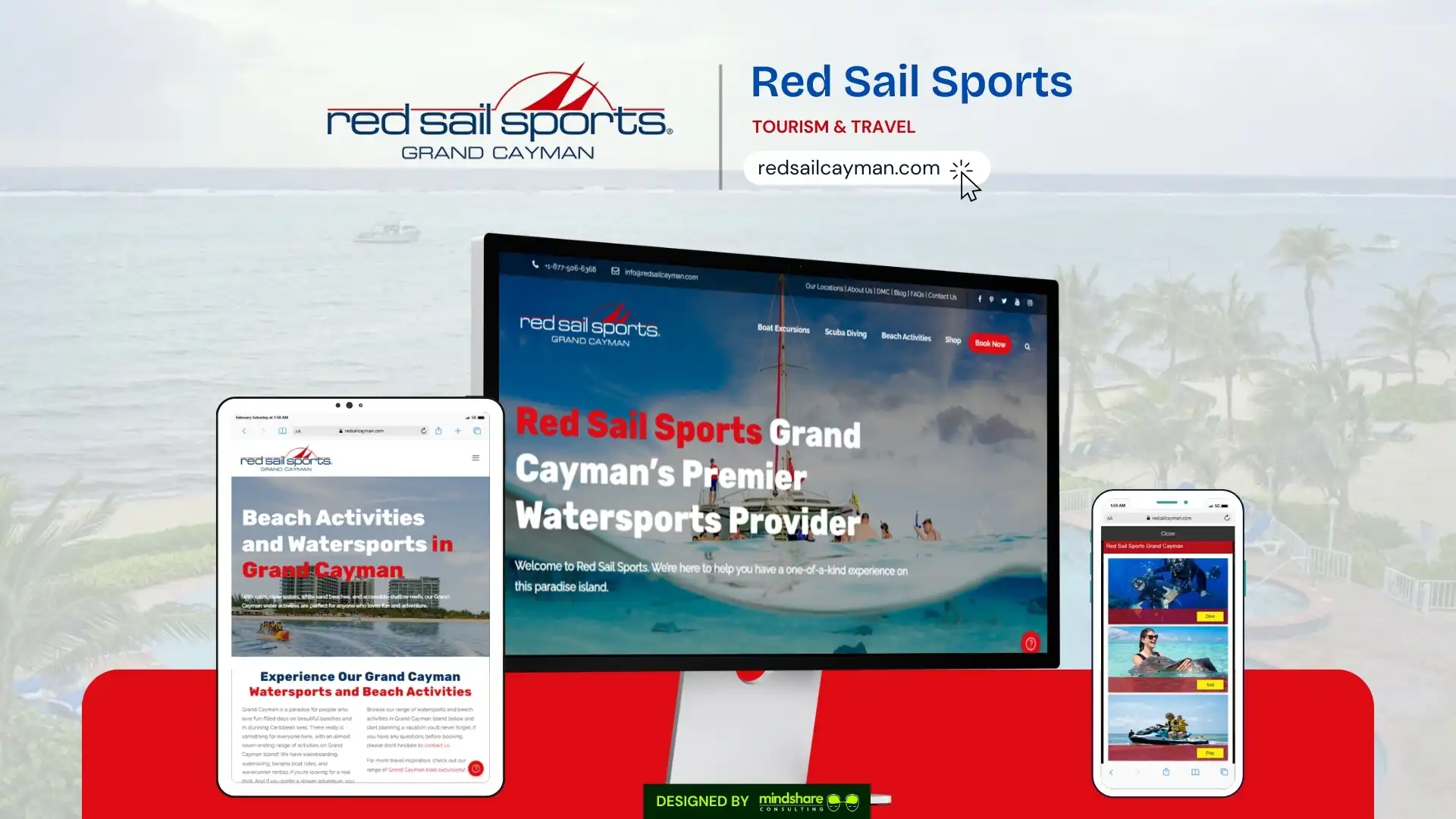 Red Sail Sports website development project by Mindshare Consulting Inc