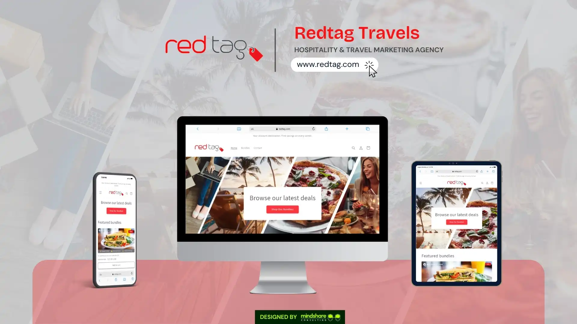 Redtag Travels website development project by Mindshare Consulting Inc