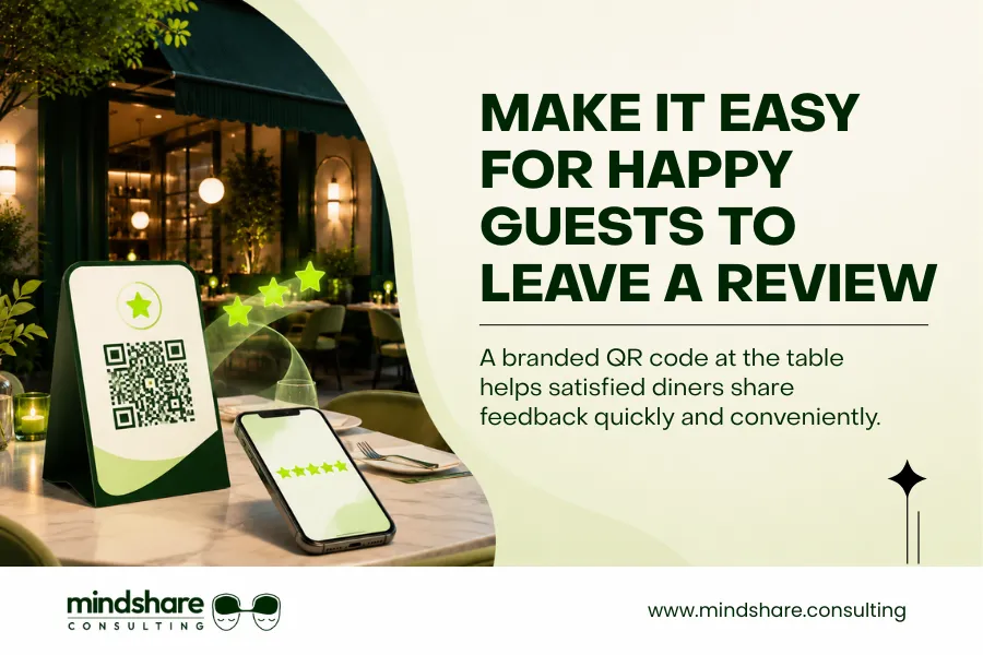 Restaurant SEO Checklist: How to Rank Higher on Google Maps and Local Search 3 Restaurant review request QR code table tent for genuine customer feedback