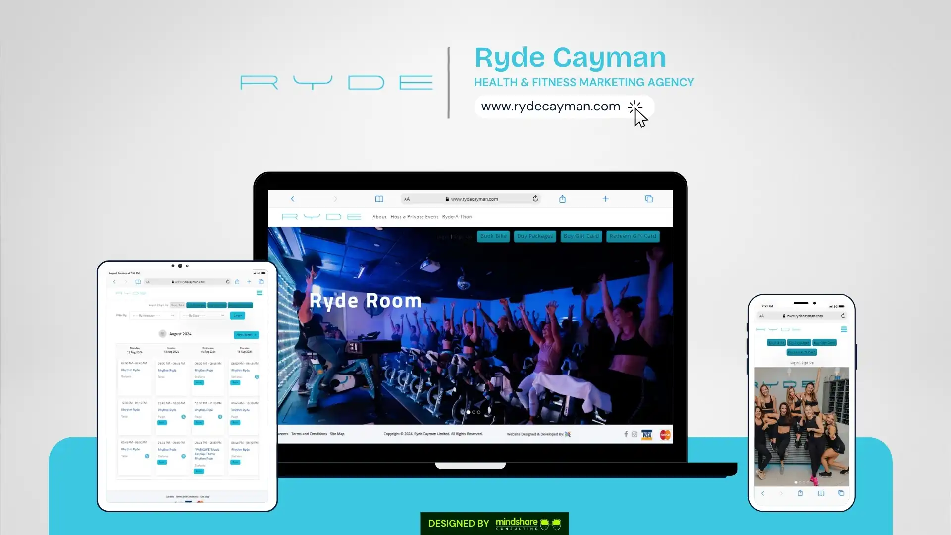 Ryde Cayman website development project by Mindshare Consulting Inc