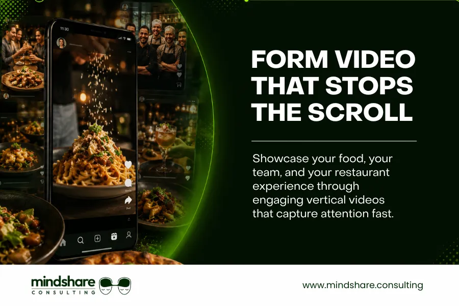 Social Media Marketing for Restaurants: What Actually Drives Foot Traffic in 2026 3 Short-form restaurant video storyboard from food preparation to customer call to action