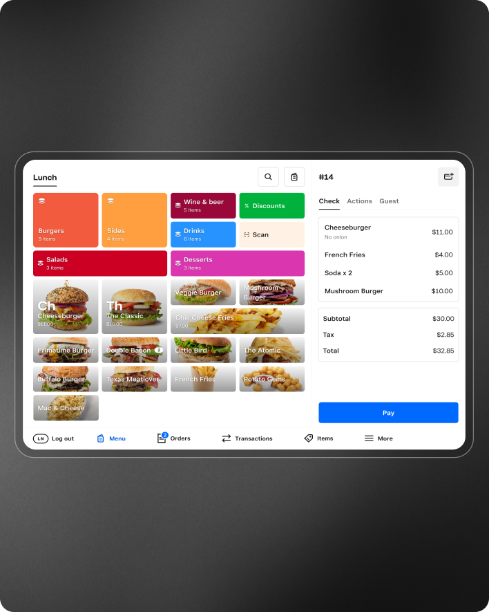 Square Setup and Support for Restaurants 37 square setup and support product dashboard screenshot 2