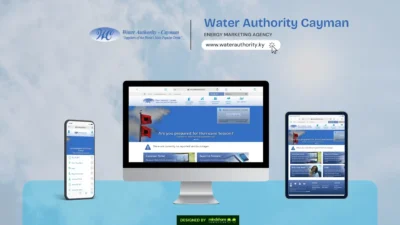 Water Authority Cayman website development project by Mindshare Consulting Inc