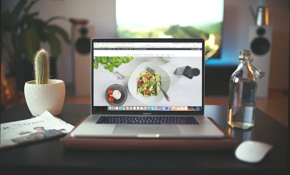 square online ordering MacBook Pro showing vegetable dish