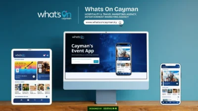 Whats On Cayman website development project by Mindshare Consulting Inc