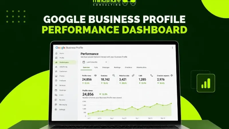 Google Business Profile Performance Dashboard Showing Customer Interactions and Search Visibility